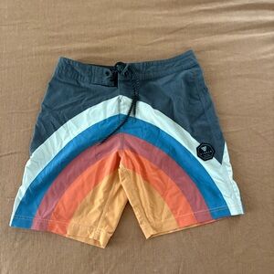 Vissla Men's Multicolor Rainbow Board Shorts